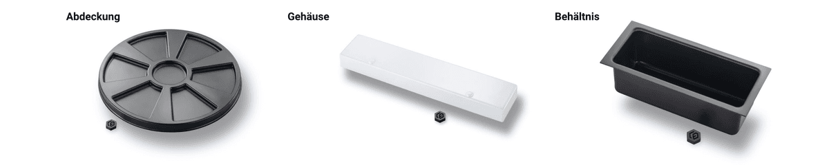 Kunststoffabdeckungen, Kunststoffgehäuse und Kunststoffbehältnisse