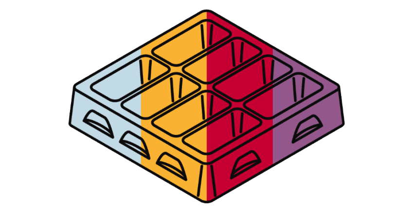 Lackiertes Kunststoff Tray