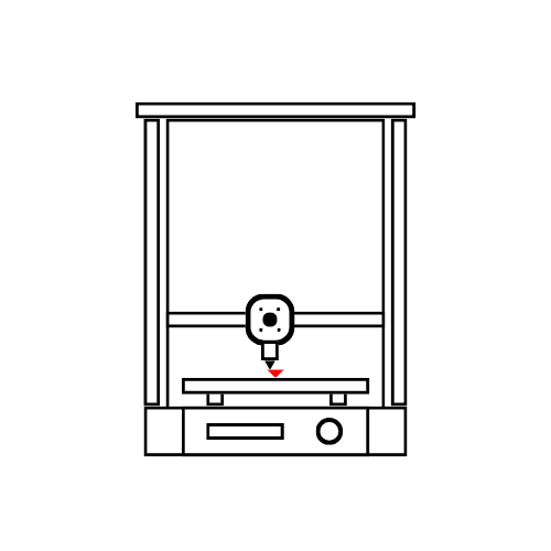 3D Druck auftragen der Schichten
