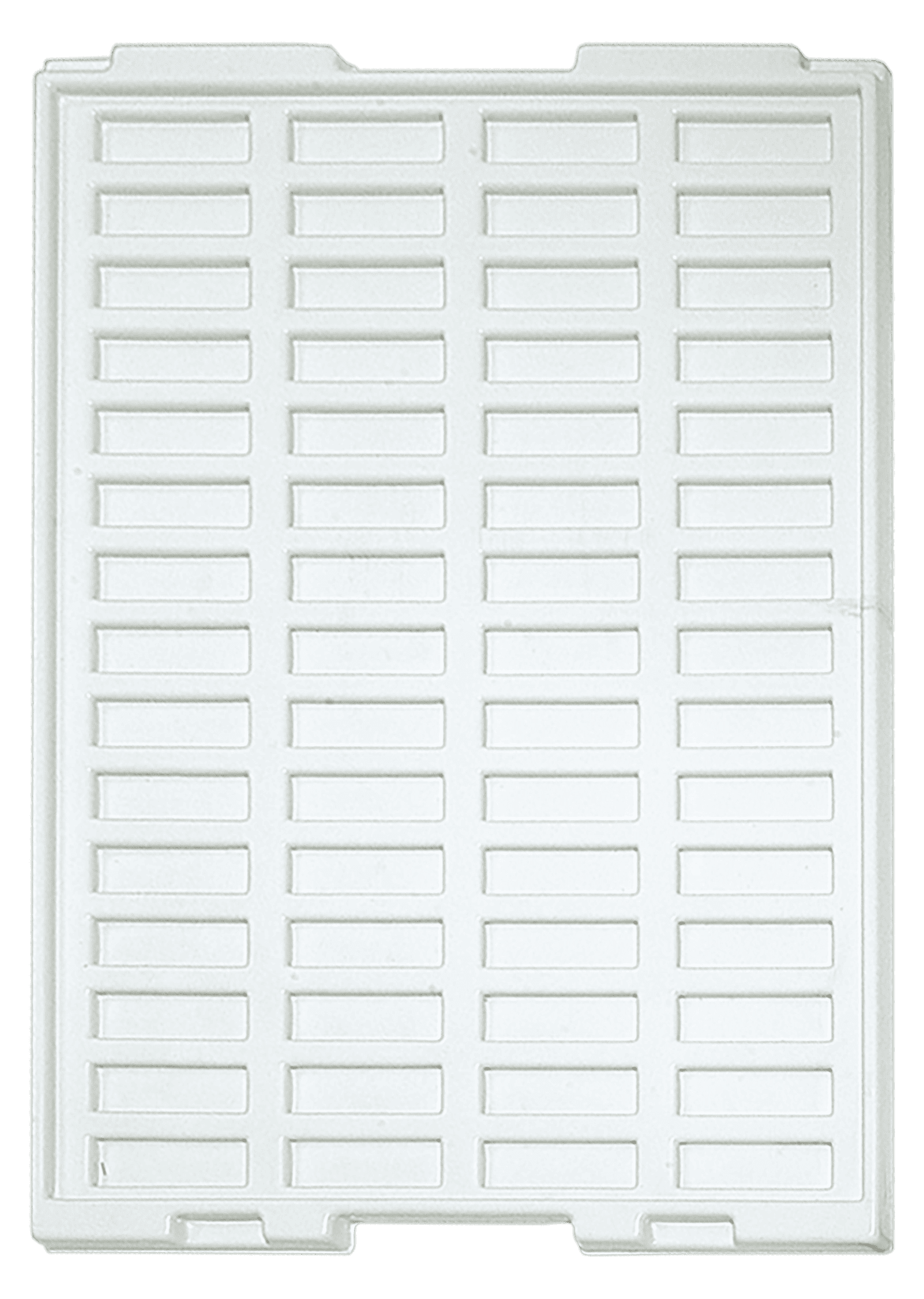 Tiefzieheinlage weiß, 60 Nester rechteckig, PS