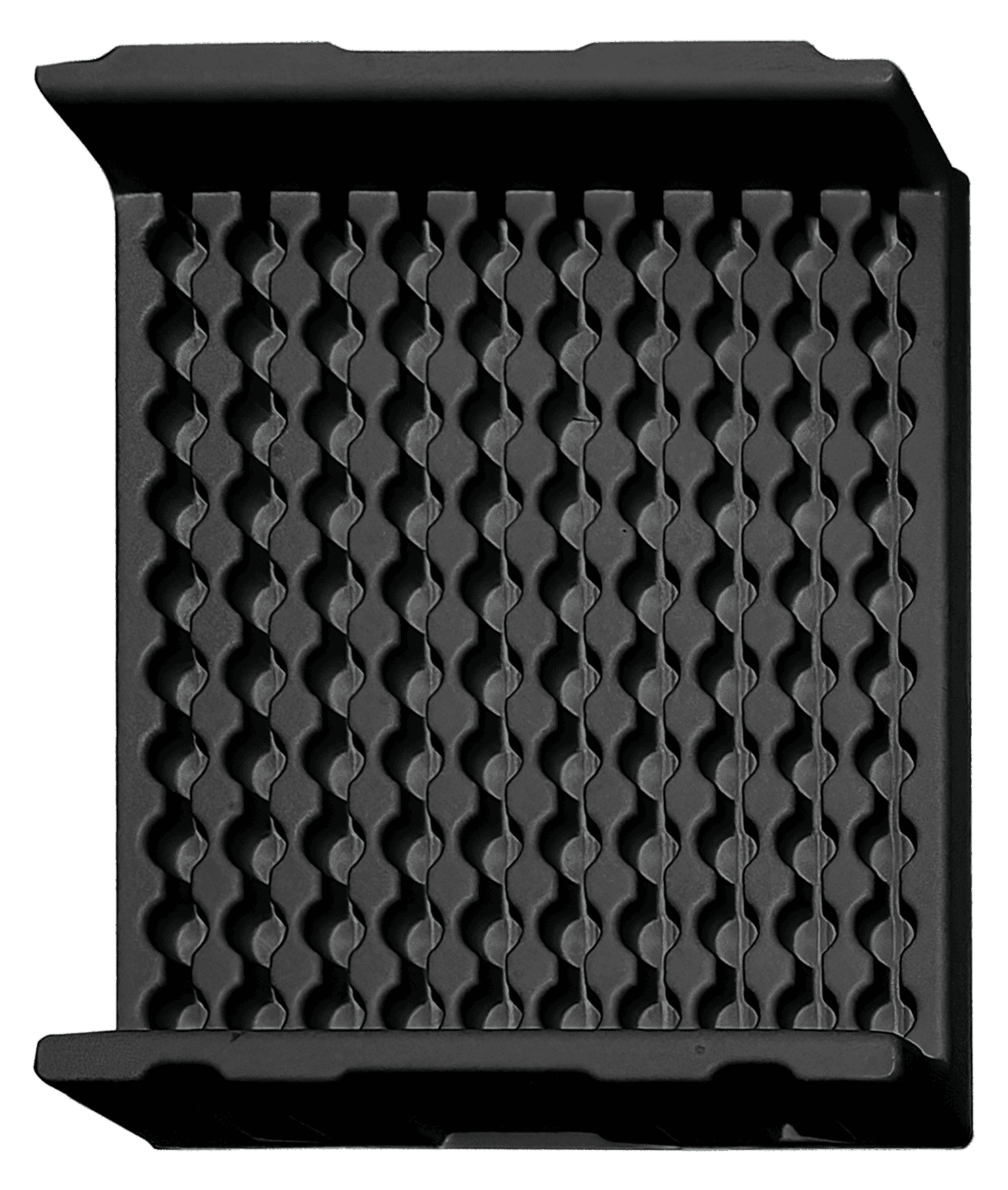 ESD-Tiefzieheinlage schwarz, 100 Nester rund, PS