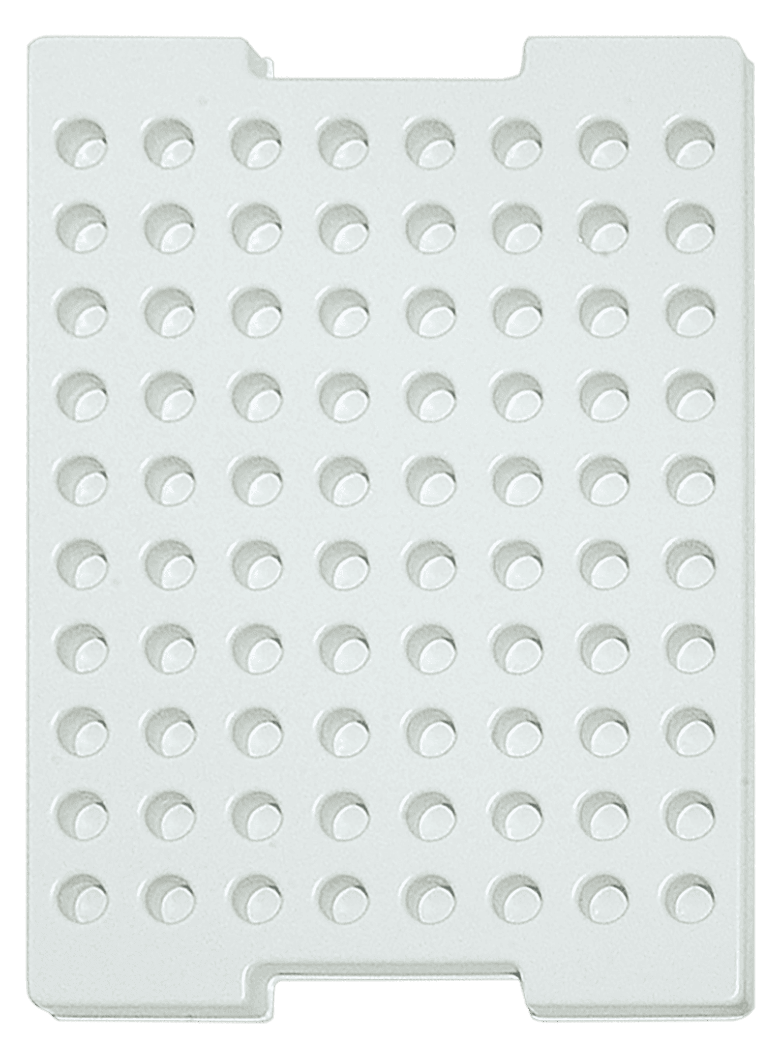 Tiefzieheinlage weiß, 80 Nester rund, PS