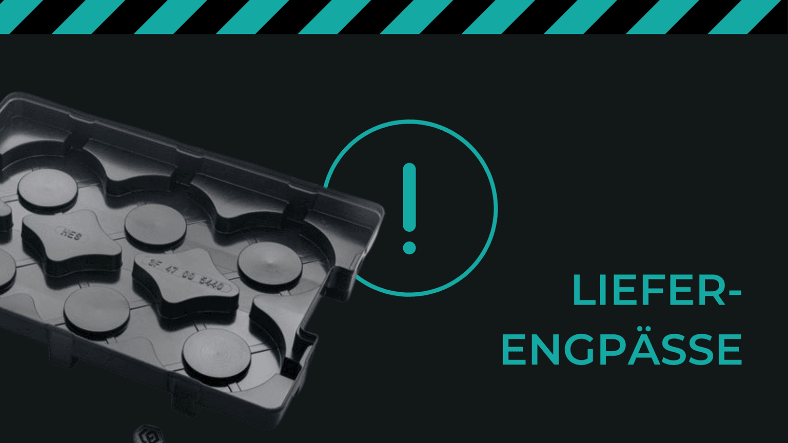 Materialknappheit von Kunststofftrays Banner