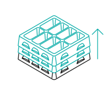 Stapelbare ESD Trays
