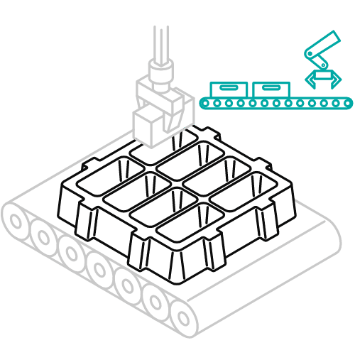 Anpassung der Werkstückträger an Fördersysteme