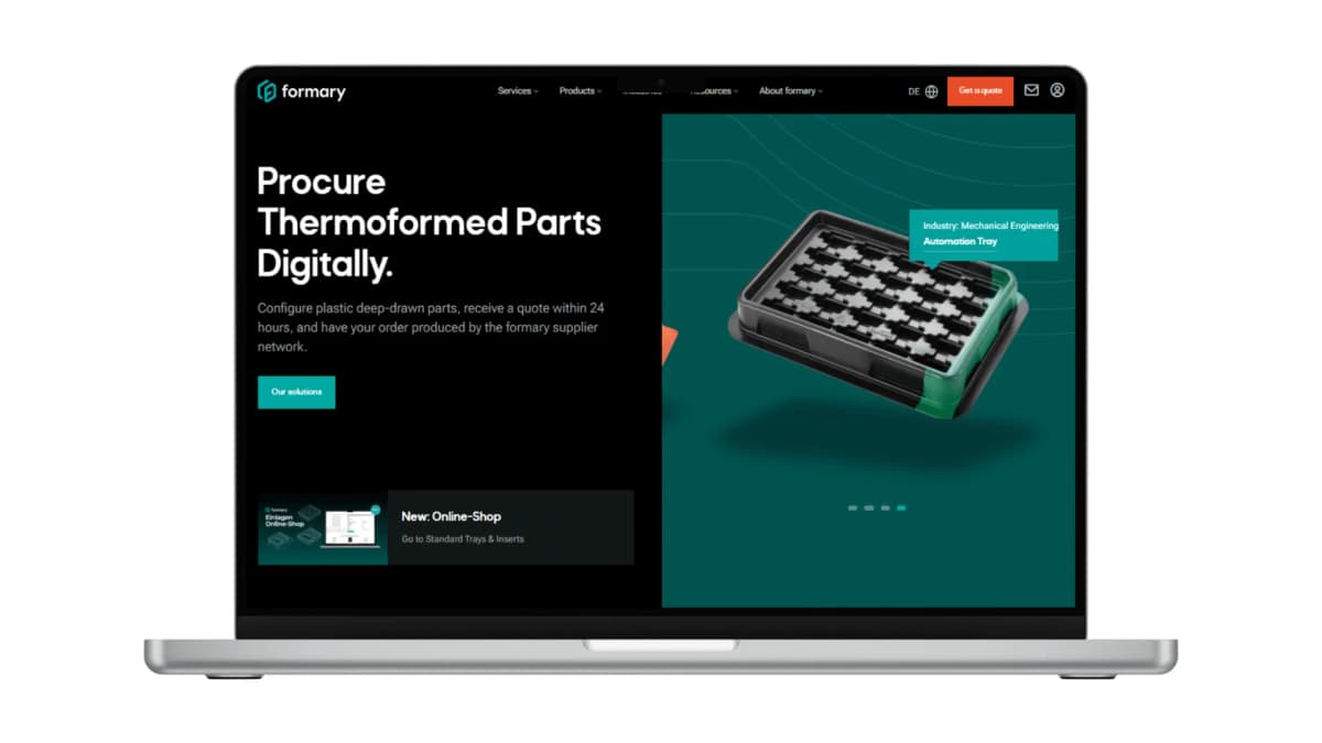 English formary Website Mockup