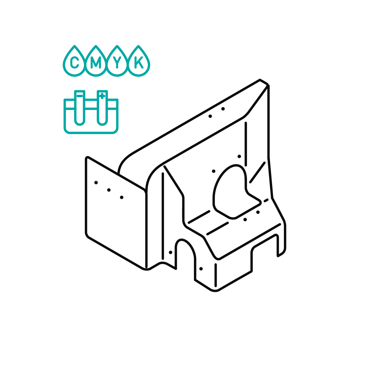 CMYK Kunststoffteil Mockup