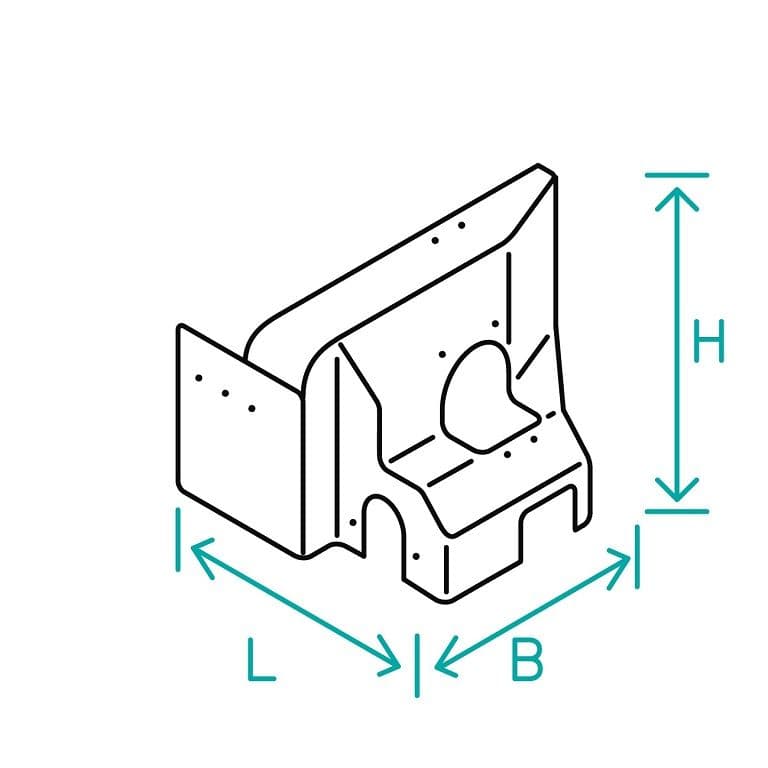 Abmaße des Tiefzieh-Werkzeugs