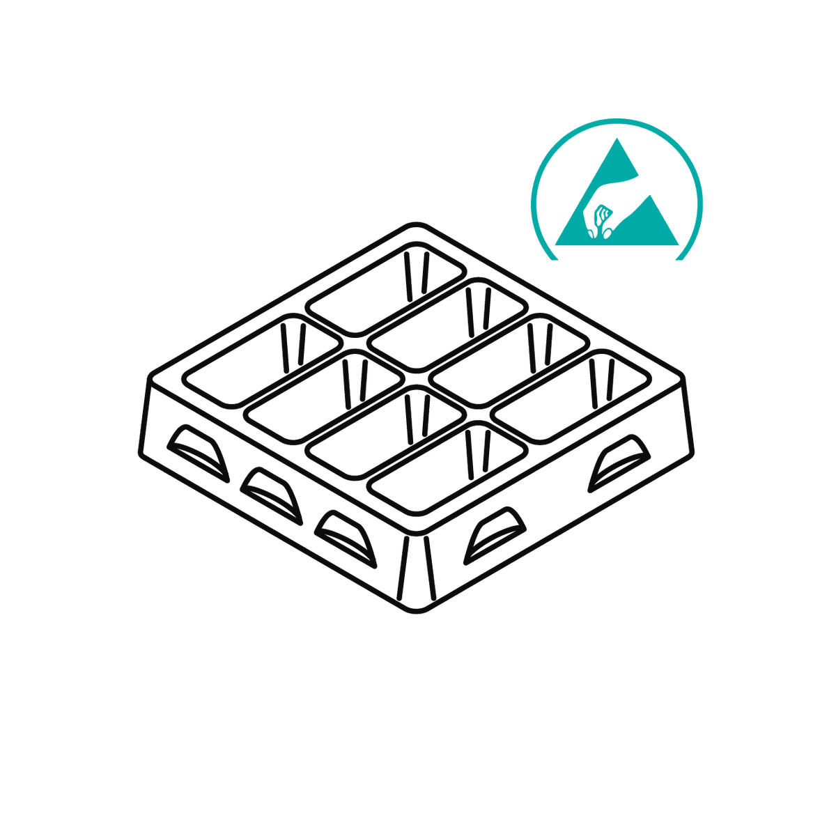 ESD Tray aus Kunststoff