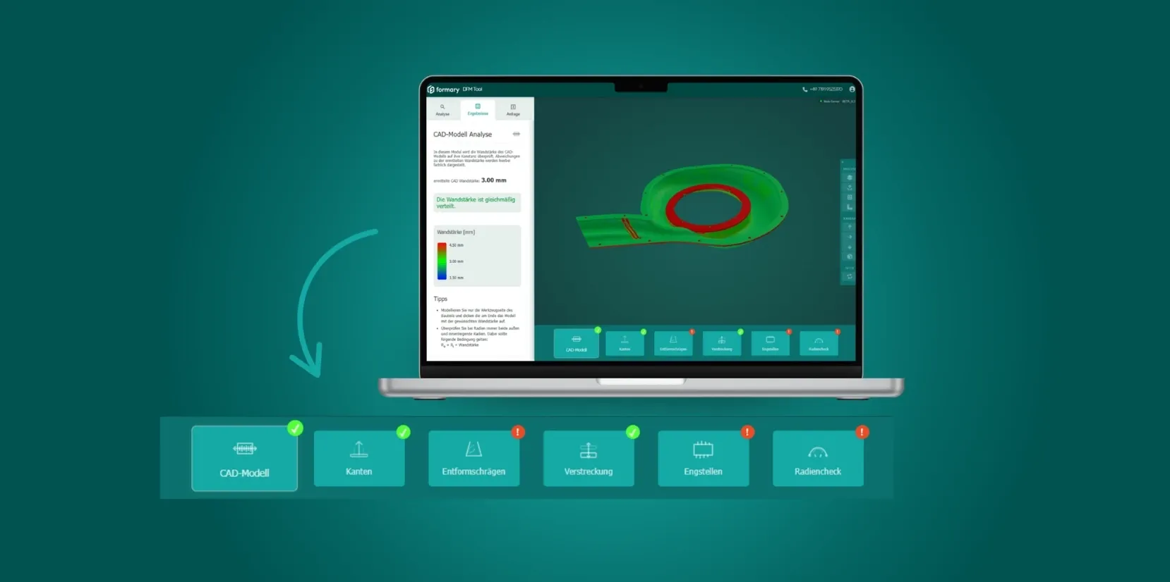 DfM-Analyse fĂŒr Kunststoff Tiefziehteile