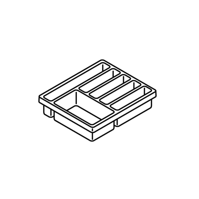 Kunststoffeinlage für Schubladen
