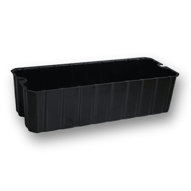Längliche Pflanzwanne aus Kunststoff für Pflanzensysteme