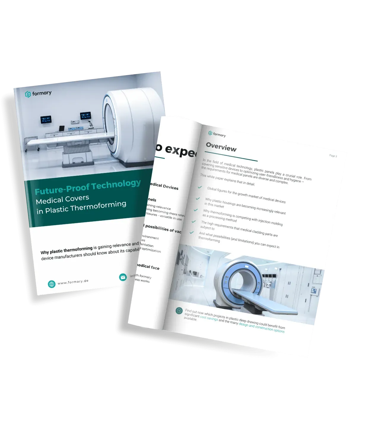 Medizinische Kunststoff Tiefziehteile Mockup Whitepaper