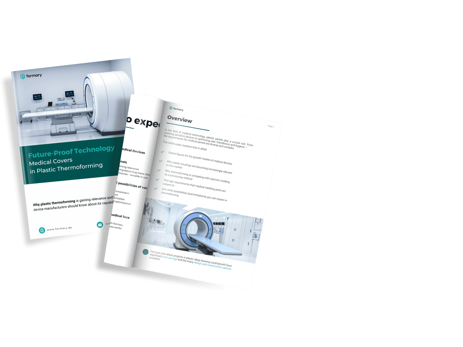 Medizinische Kunststoff Tiefziehteile Mockup Whitepaper