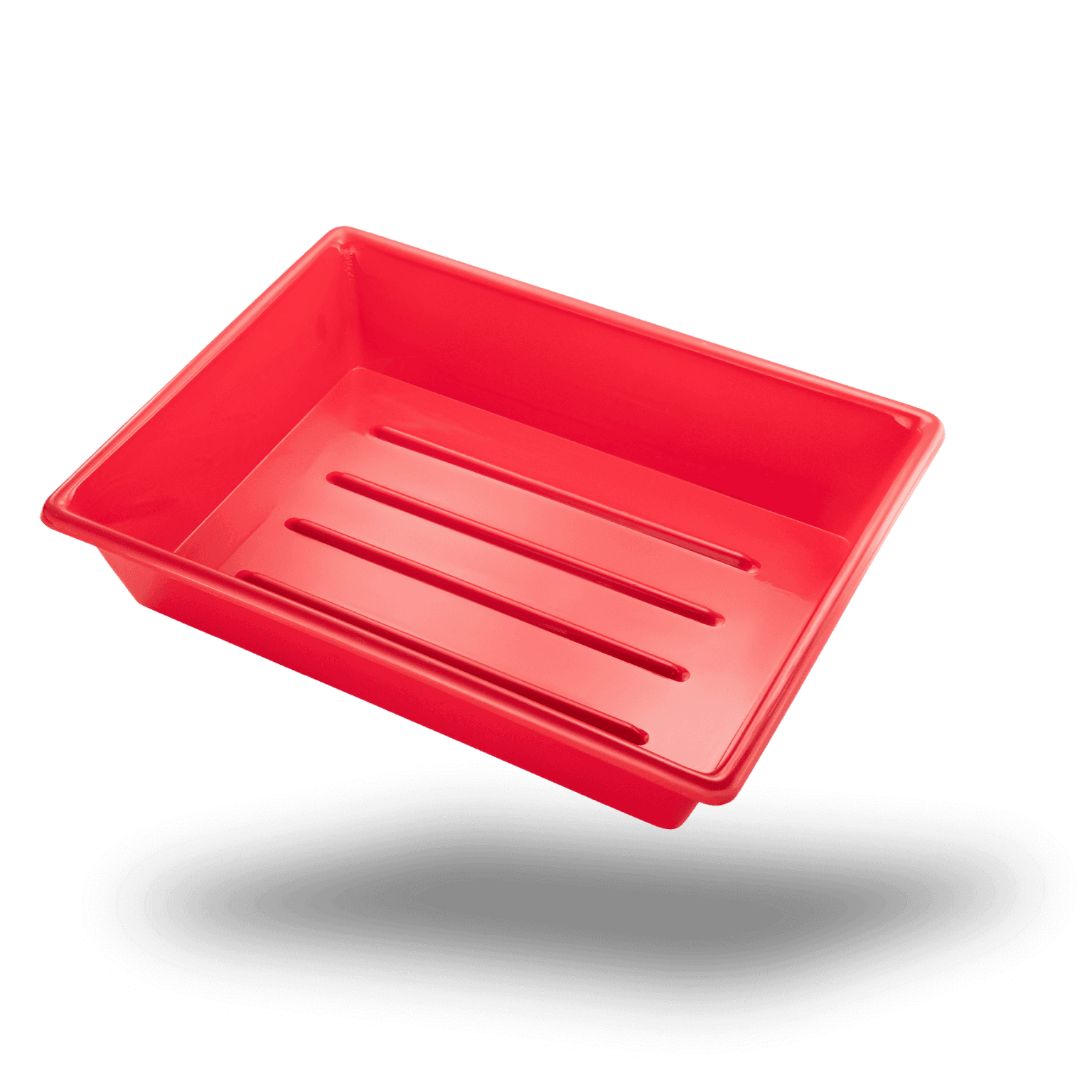 Rote Pflanzwanne aus Kunststoff