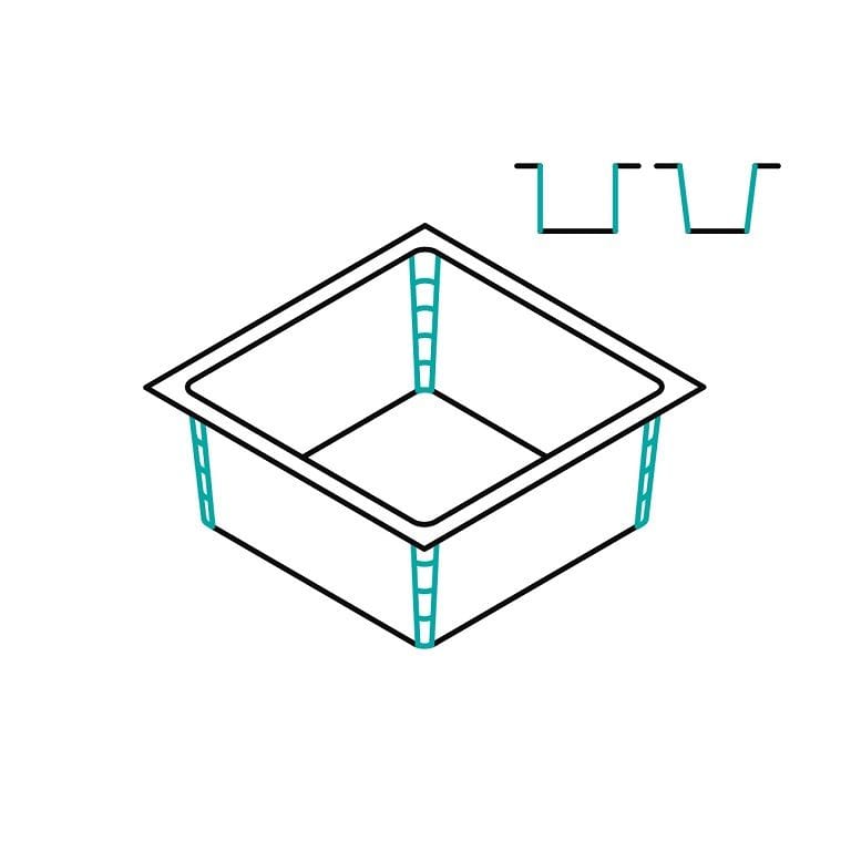 Tiefziehbehältnis Radien und Wandschrägen