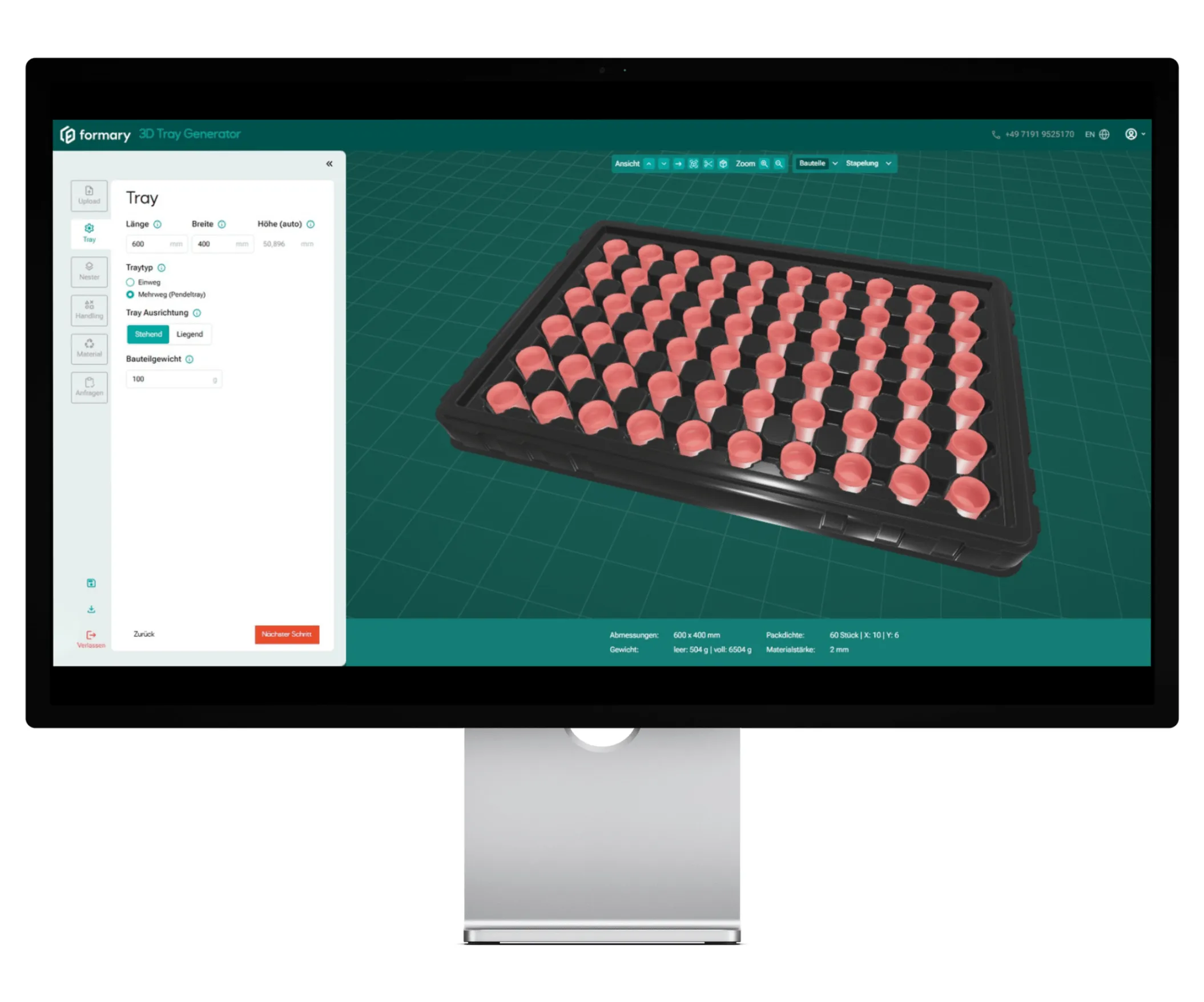 Tray Generierung im 3D Tray Generator