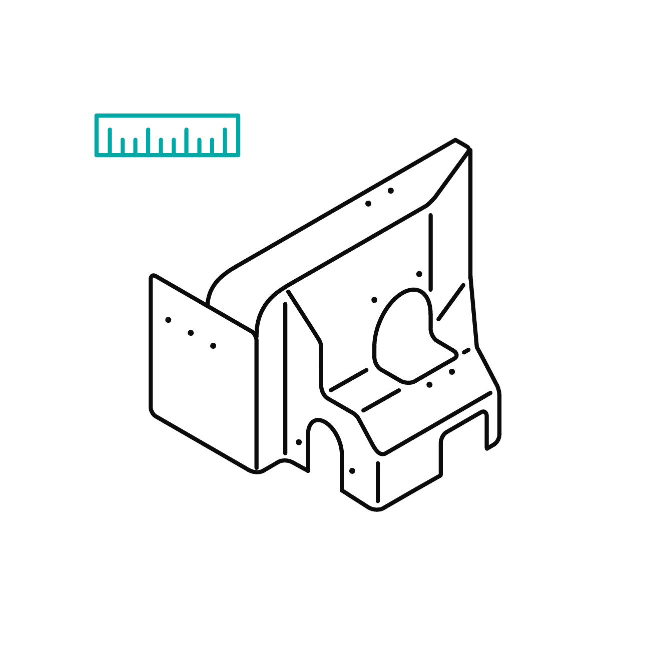 Radien von Kunststoffabdeckungen